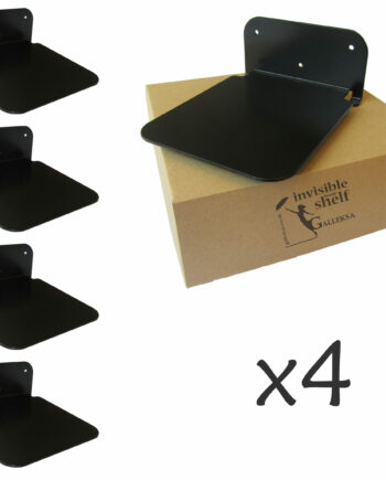 Galleksa Invisible Bookshelf Black 4-pack