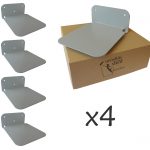 Galleksa Invisible Bookshelf Silver 4-pack