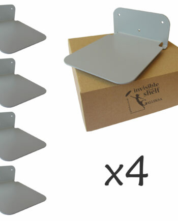 Galleksa Invisible Bookshelf Silver 4-pack