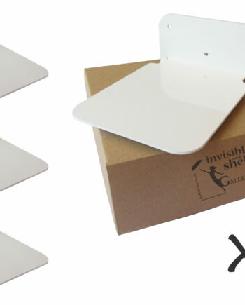 Galleksa Invisible Bookshelf White 3-pack