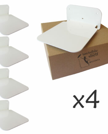 Galleksa Invisible Bookshelf White 4-pack