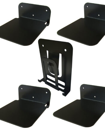 Galleksa Vertical Invisible Bookshelf Black ( 4 + 1 Vertical)