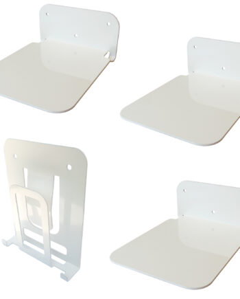 Galleksa Vertical Invisible Bookshelf White ( 3 + 1 Vertical)