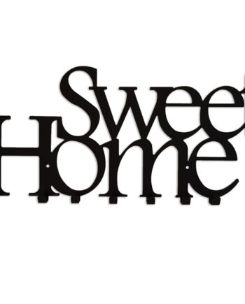 Wall Coat Rack with 7 Hooks (Sweet Home Black)