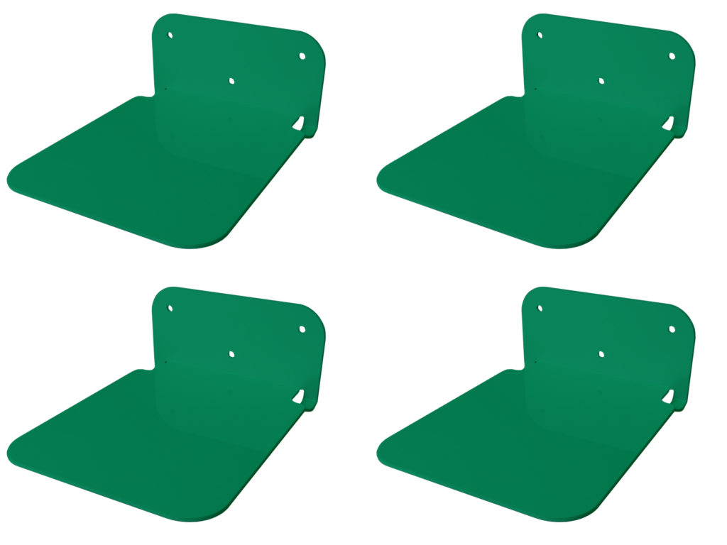 Galleksa Invisible Bookshelf Green 4pack Galleksa Invisible Bookshelf